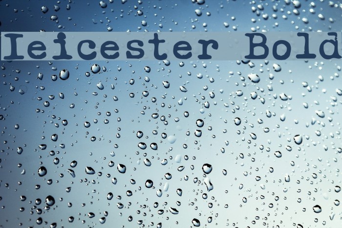 Ieicester Bold Schriftart examples