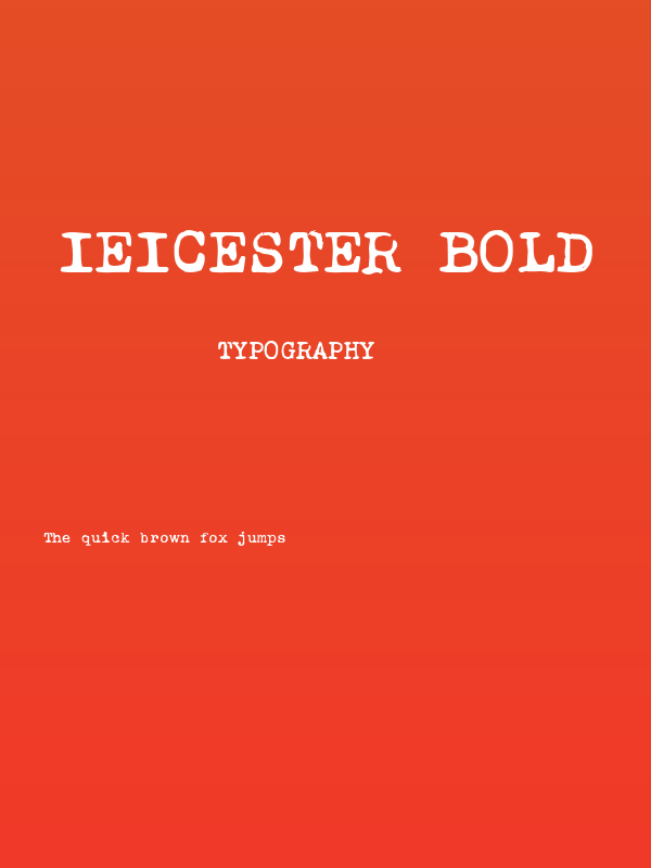 Ieicester Bold Poster