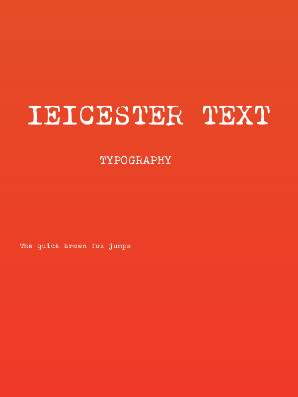 Ieicester Text Poster