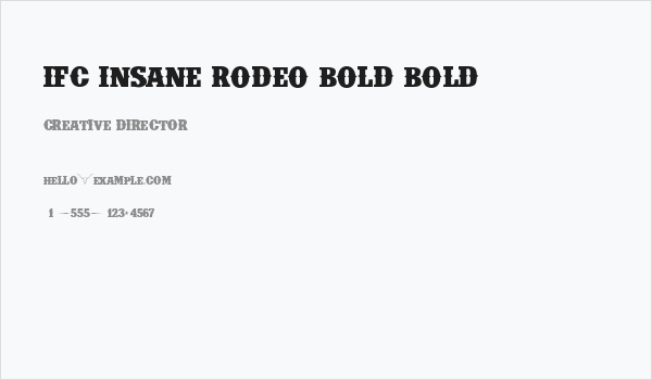 IFC INSANE RODEO BOLD Bold Business Card