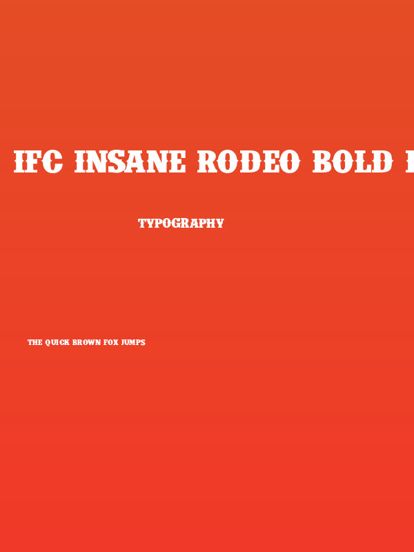 IFC INSANE RODEO BOLD Bold Poster
