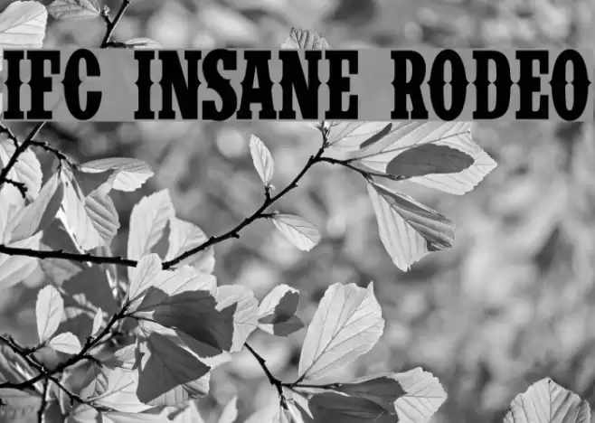 IFC INSANE RODEO Font examples