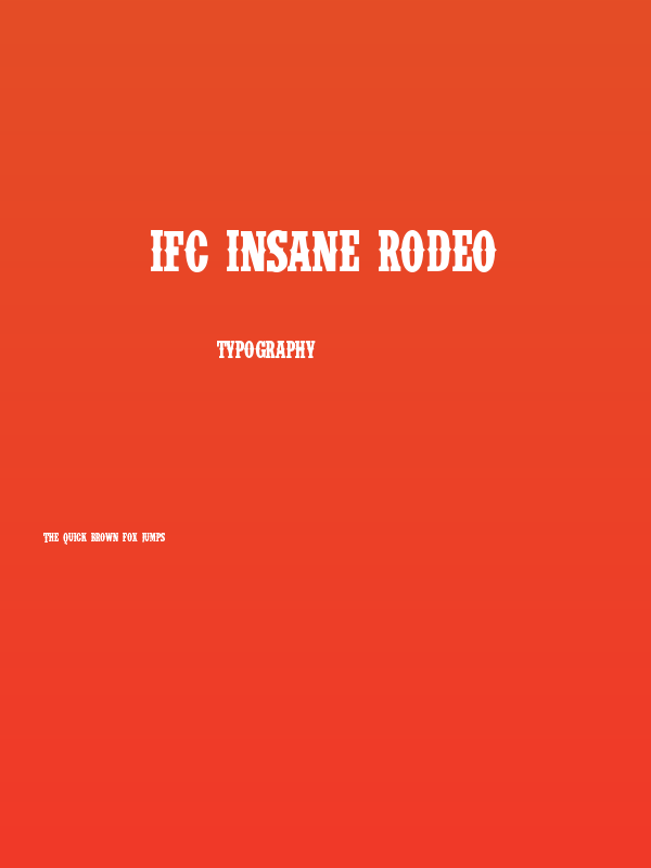 IFC INSANE RODEO Poster
