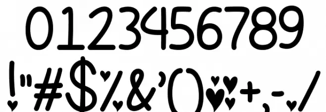 IFoundMyValentine Font OTHER CHARS