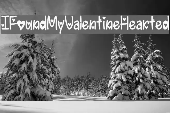 IFoundMyValentineHearted Font examples