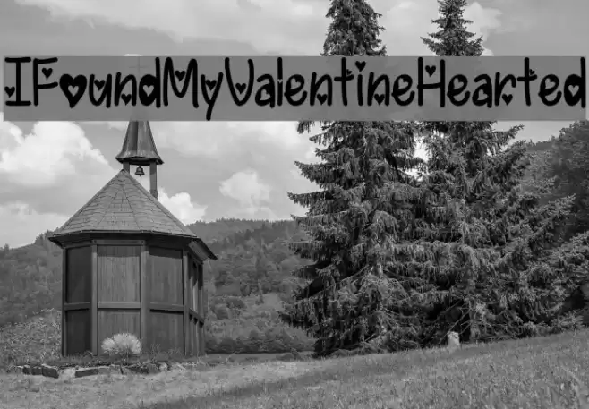 IFoundMyValentineHearted Font examples