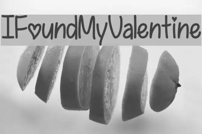 IFoundMyValentine Font examples