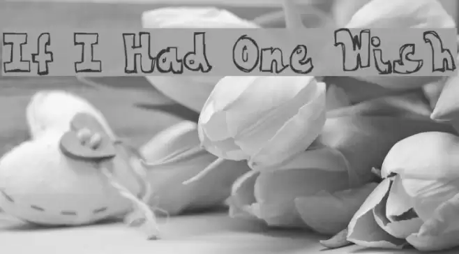 If I Had One Wish Fonte examples