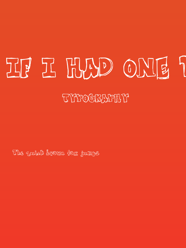 If I Had One Wish Poster