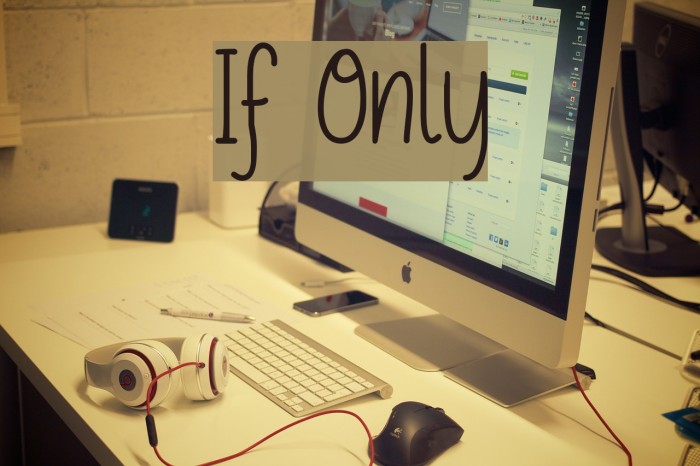 If Only Font examples