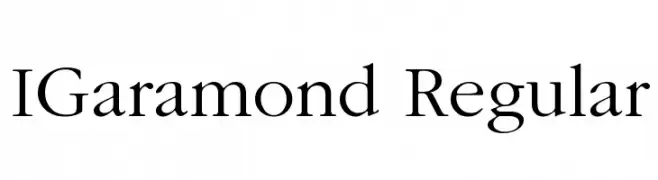 IGaramond Regular  Descarca Fonturi Gratis