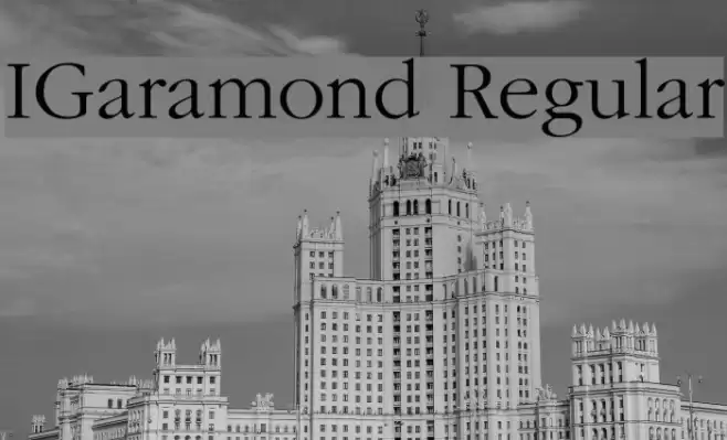 IGaramond Regular Font examples