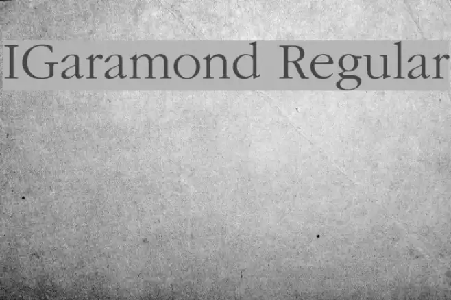 IGaramond Regular Font examples