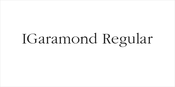 IGaramond Regular Logo