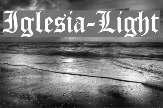 Iglesia-Light Font examples
