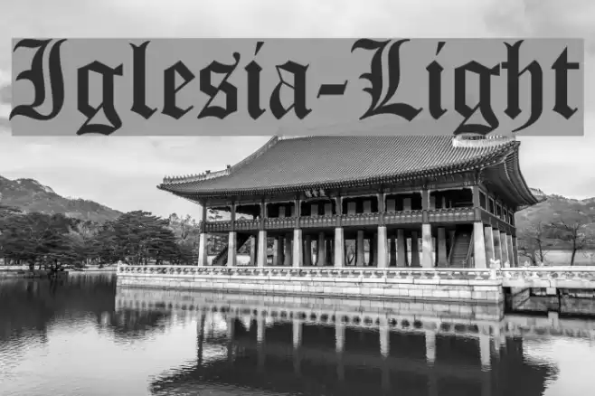 Iglesia-Light Font examples