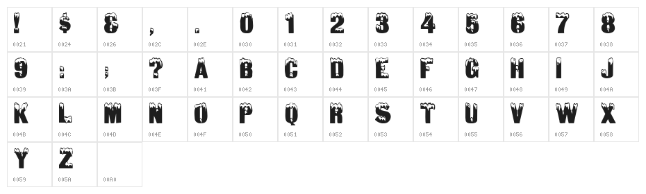 IglooLaser Character Map