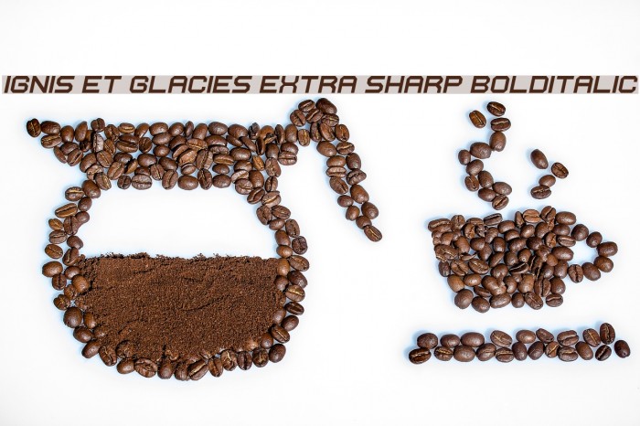Ignis et Glacies Extra Sharp BoldItalic Font examples