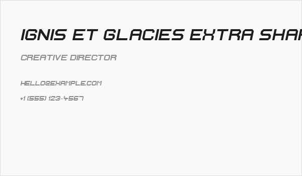 Ignis et Glacies Extra Sharp BoldItalic Business Card