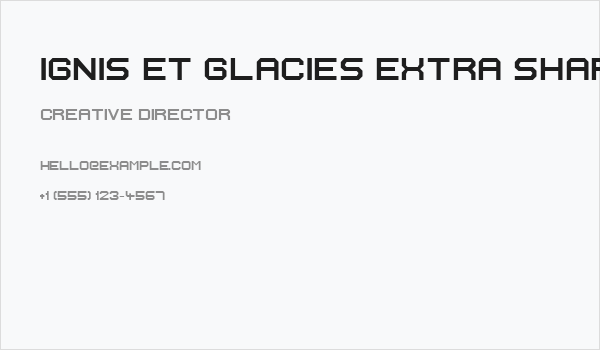 Ignis et Glacies Extra Sharp Bold Business Card