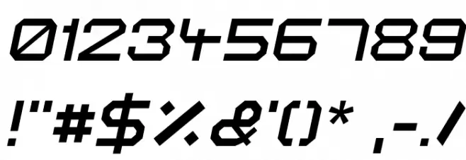Ignis et Glacies Extra Sharp Italic フォント その他の文字