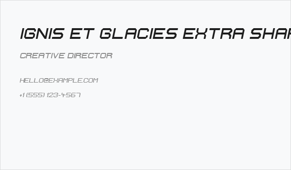 Ignis et Glacies Extra Sharp Italic Business Card