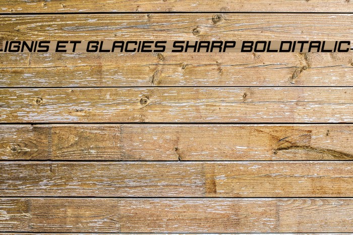 Ignis et Glacies Sharp BoldItalic Font examples