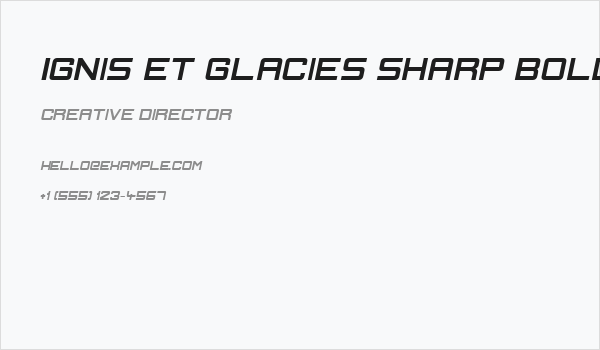 Ignis et Glacies Sharp BoldItalic Business Card