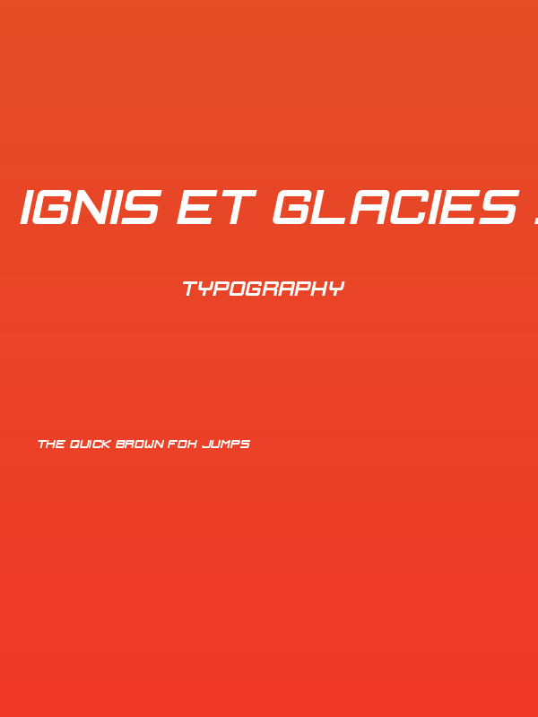 Ignis et Glacies Sharp BoldItalic Poster