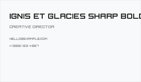 Ignis et Glacies Sharp Bold Business Card