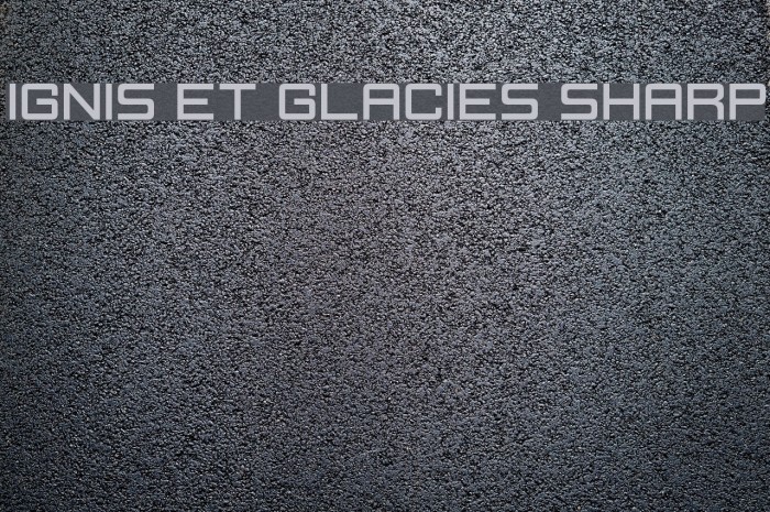 Ignis et Glacies Sharp フォント examples