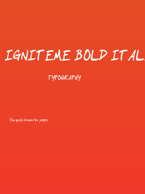 IgniteMe Bold Italic Poster