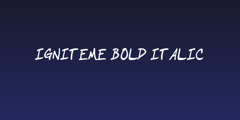 IgniteMe Bold Italic Social Header