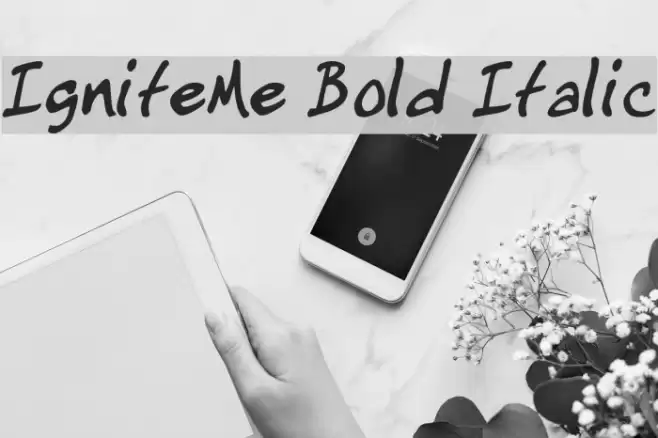 IgniteMe Bold Italic Font examples