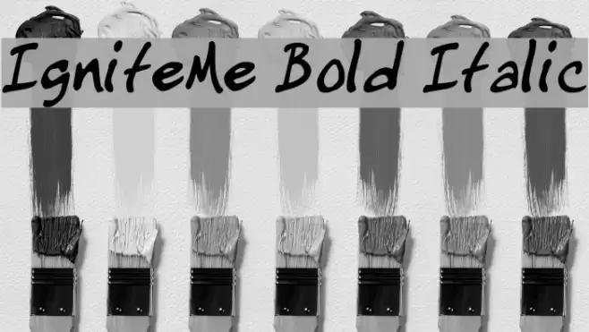 IgniteMe Bold Italic Font examples