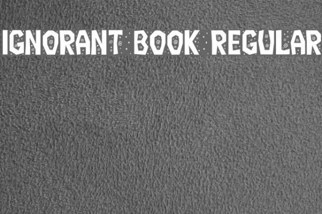 Ignorant Book Regular Font examples