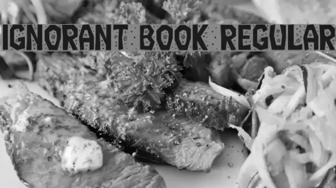 Ignorant Book Regular Font examples