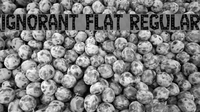 Ignorant Flat Regular Font examples