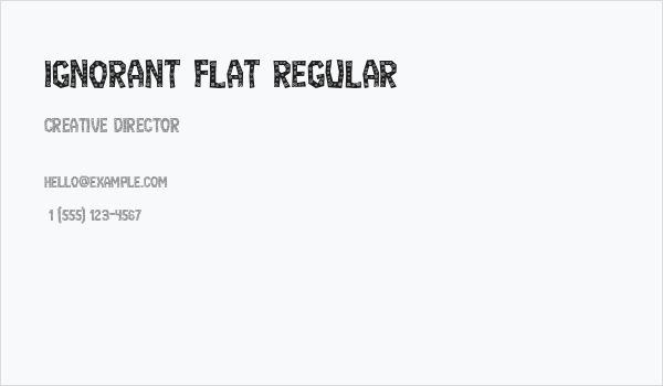 Ignorant Flat Regular Business Card