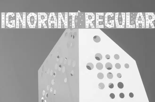 Ignorant Regular Font examples
