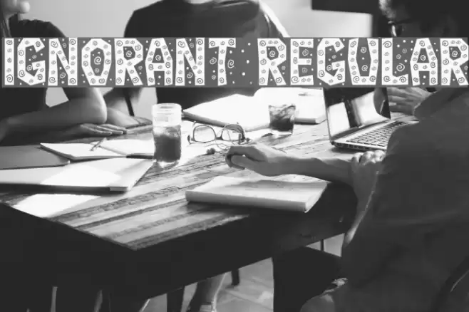 Ignorant Regular Font examples
