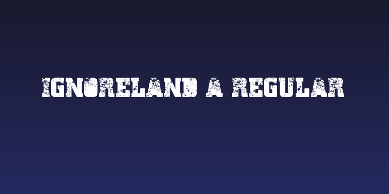 Ignoreland A Regular Social Header