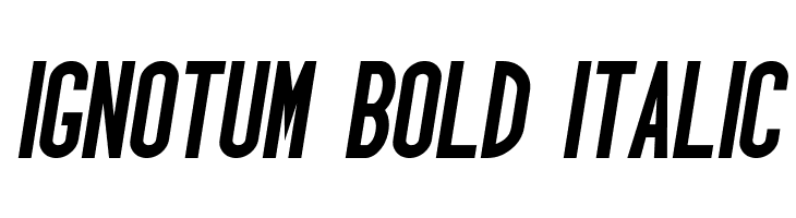 Ignotum Bold Italic  Frei Schriftart Herunterladen