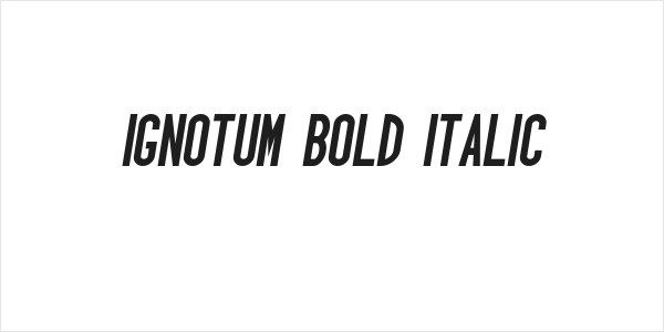 Ignotum Bold Italic Logo