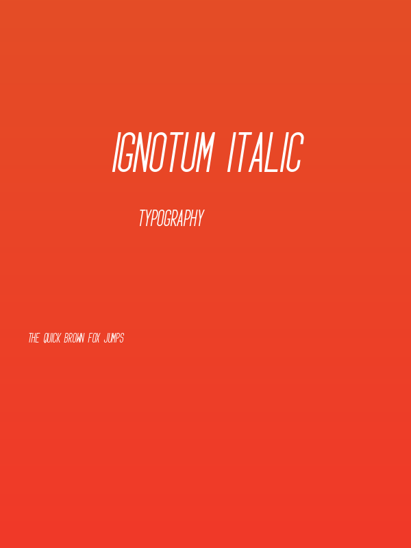Ignotum Italic Poster
