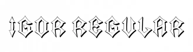 Igor Regular  フリーフォントのダウンロード