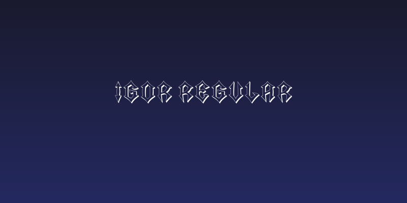 Igor Regular Social Header