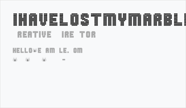 IHAVELOSTMYMARBLES Business Card