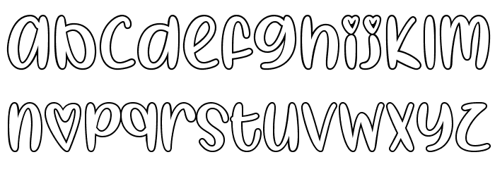 IHeartColoring-Regular Font LOWERCASE