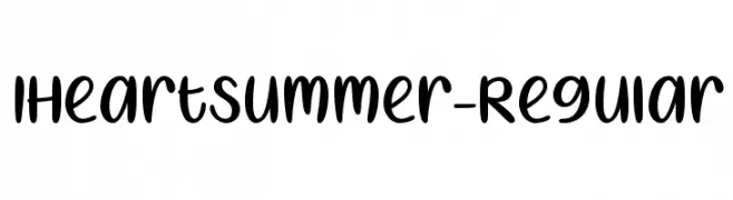 IHeartSummer-Regular  नि: शुल्क फ़ॉन्ट्स डाउनलोड